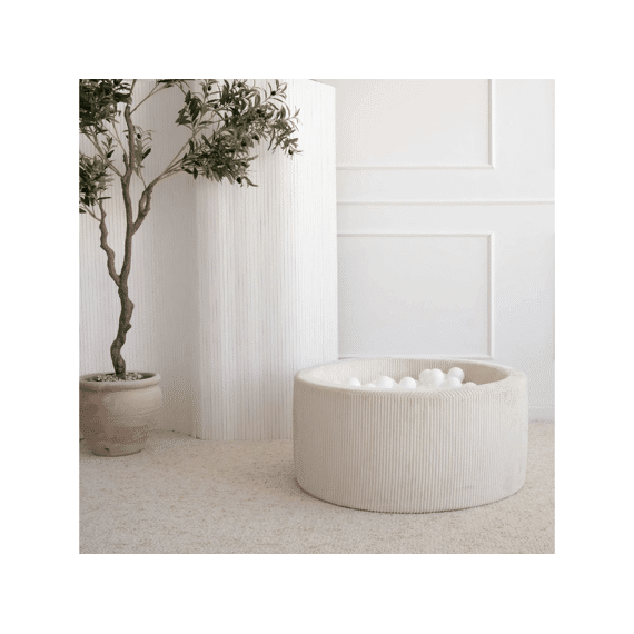 Moje Ballenbad Rond Velvet Rib 40x90 Cream