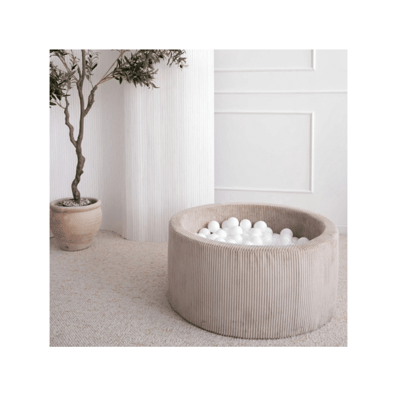 Moje Ballenbad Rond Velvet Rib 40x90 Beige