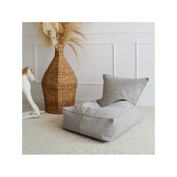 Moje Beanbag Velvet Rib Grey