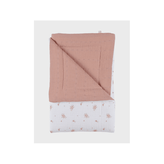 Noukies Vintage Flowers Deken Wieg 75x100 Quilt Tetra