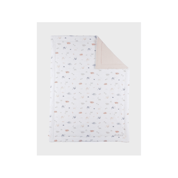 Noukies M&m26 Dino Deken Wieg 75x100 Quilt Tetra