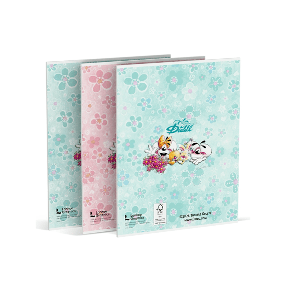 Diddl Schrift A5 Gelijnd 3 Stuks Assortiment Blauw/roze