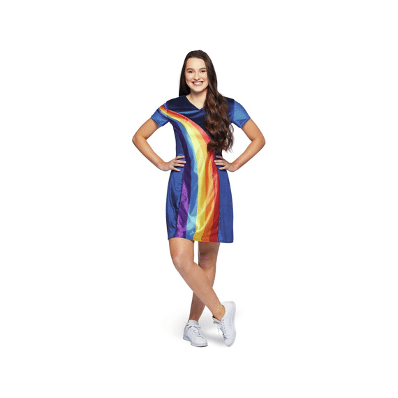 K3 Verkleedjurk Regenboog Blauw Volwassene