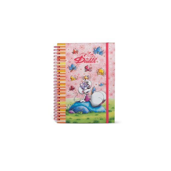 Diddl Notitieboek Spiraal Met Glitterelastiek A5 Assortiment