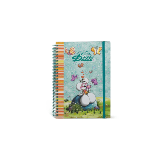 Diddl Notitieboek Spiraal Met Glitterelastiek A5 Assortiment