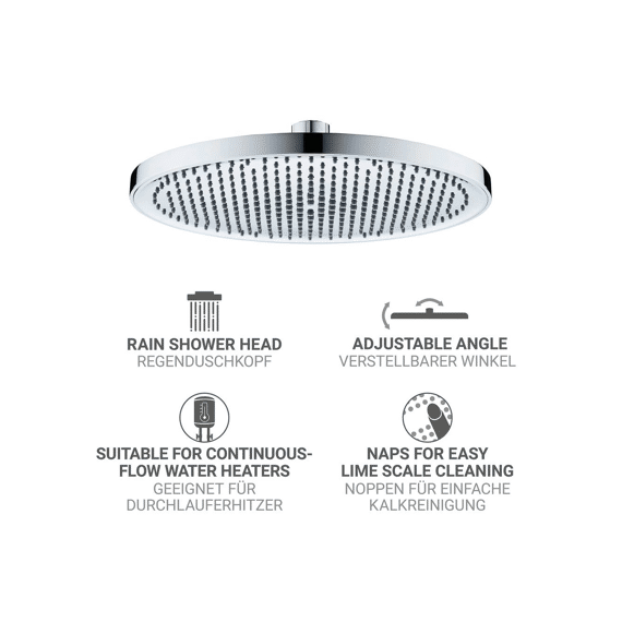 Wenko Regendouche Young Line Dia 238mm Chroom