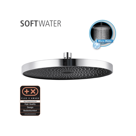 Wenko Regendouche Softwater Dia 260mm Chroom/zwart