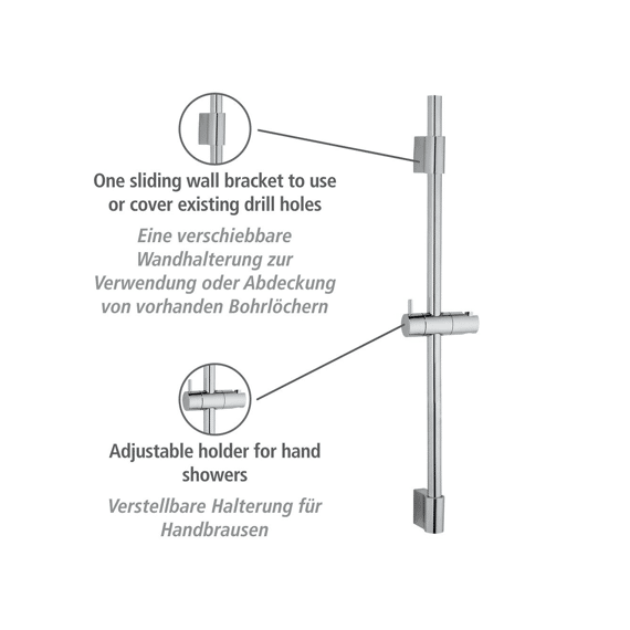 Wenko Douchestang Classic 70cm Chroom Rvs