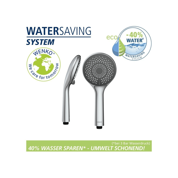 Wenko Doucheset Waterbesparend 70cm Chroom Rvs