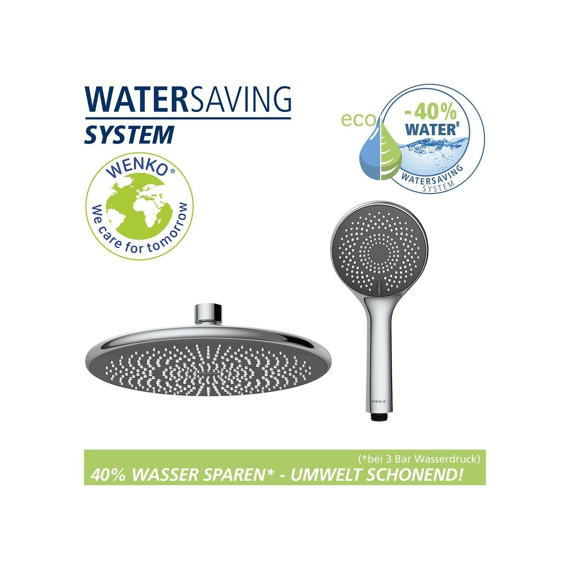 Wenko Regendoucheset Waterbesparend Chroom Rvs