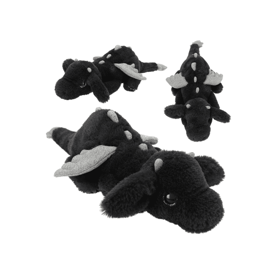 Snukis Knuffel Draak Zwart