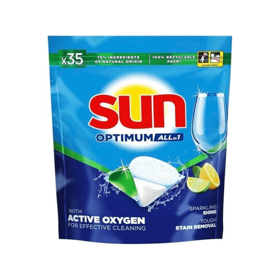 Sun Vaatwas Tabs All-in 1 Lemon & Lime 35 Scoops/525g