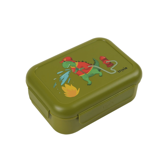 Trixie Brooddoos Met Clips Fireman Mr. Dino