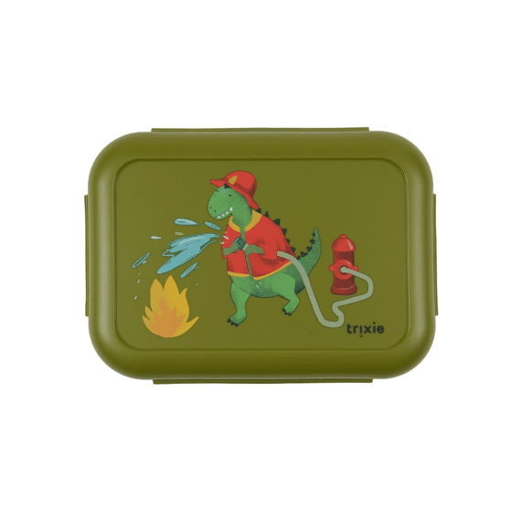 Trixie Brooddoos Met Clips Fireman Mr. Dino