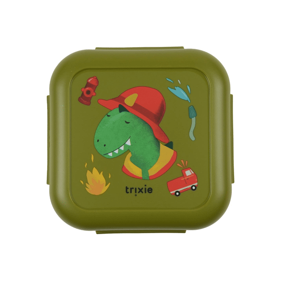 Trixie Snack Box Met Clips Fireman Mr. Dino