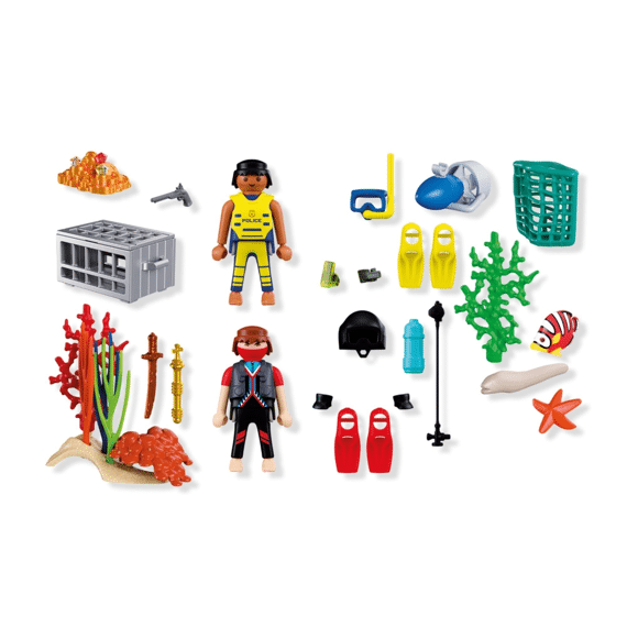 Playmobil 72078 Politieduiker Met Schat