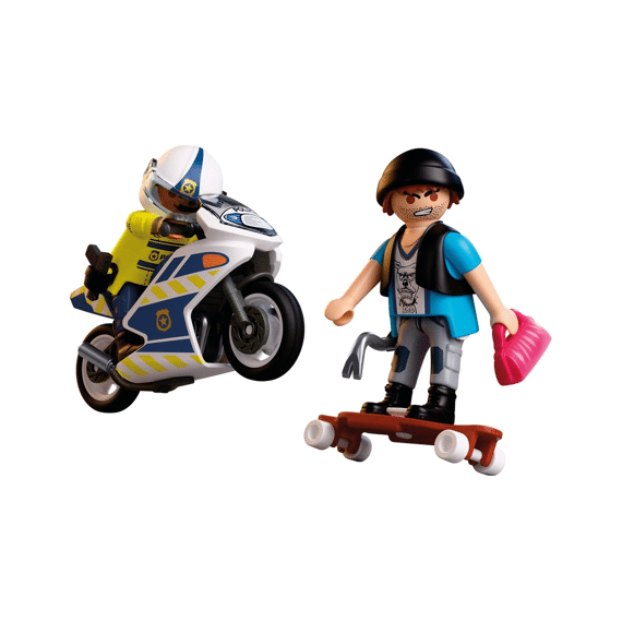 Playmobil 72079 Achtervolging Met Motorfiets