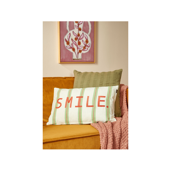 Kussen Smile Groen - L55xb35xh10cm
