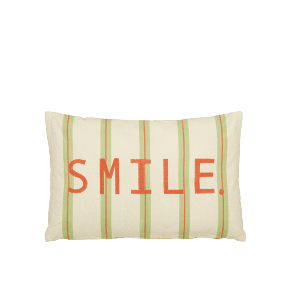 Kussen Smile Groen - L55xb35xh10cm
