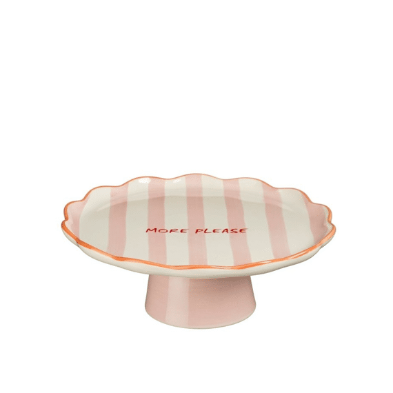 Mag Taartschaal Op Voet Roze - H10,5xd28cm