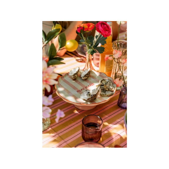 Mag Taartschaal Op Voet Roze - H10,5xd28cm