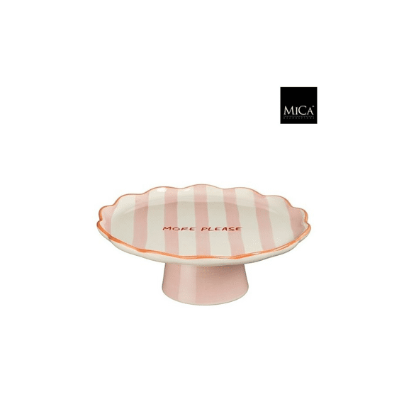 Mag Taartschaal Op Voet Roze - H10,5xd28cm