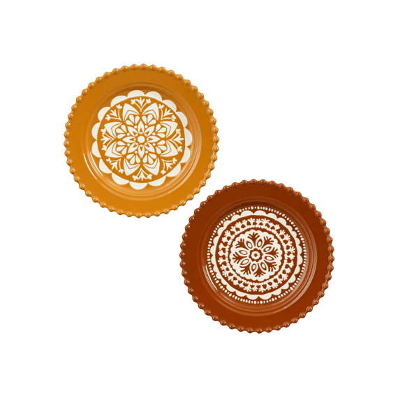 Layla Ontbijtbord Terra Oker - H2,5xd22cm 2 assortiment