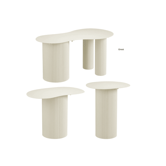 Lux Bijzettafel Off White - L80xb43xh40cm