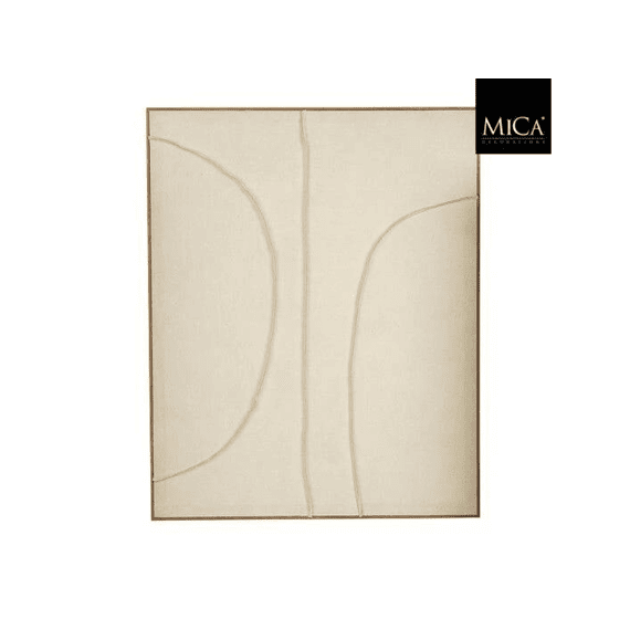 Muurdecoratie Beige Fsc 100% - L100xb80xh3,5cm