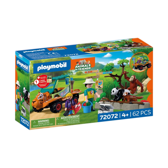 Playmobil 72072 Dierentuin Dierenverzorger Met Voertuig