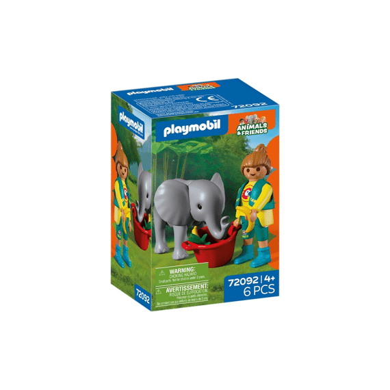 Playmobil 72092 Dierentuin Babyolifant En Dierenverzorger