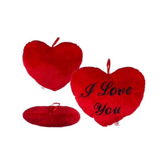 Rood Pluche Hart I Love You 35cm