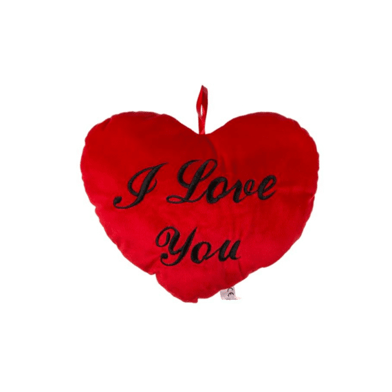 Rood Pluche Hart I Love You 35cm