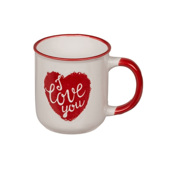 Mok Rood Hart & I Love You 7.5x8cm Assortiment 2