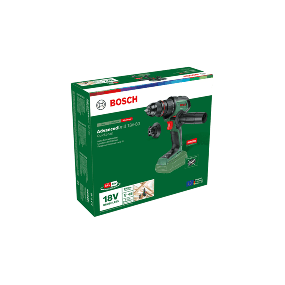 Bosch Boorschroevendraaier Advence Drill Quick Snap Accu 18v Exclusief Batterij En Lader