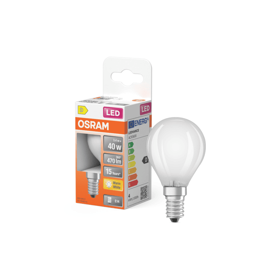 Osram Led Star Classic P 40 Glas Frosted 3.4w/827 E14