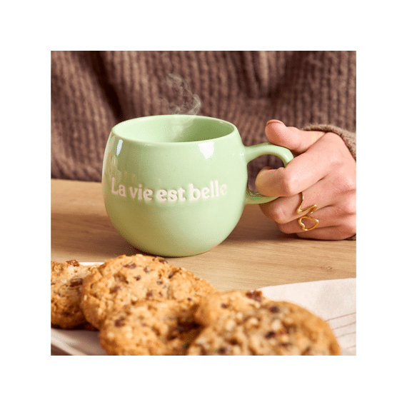 Salt&pepper Muggies Groen Mok 42cl La Vie Est Belle