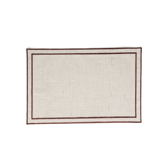 Salt&pepper Tabletop Placemat 44x29cm Beige Donkerbruin Stiksel