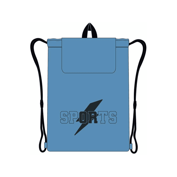 Sport Gym/zwemtas Met Flap 39x32cm Blauw