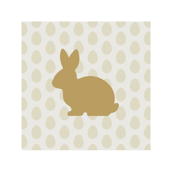 Duni Servetten 33x33cm 20 Stuks Golden Bunny