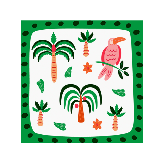 Duni Servetten 33x33cm 20 Stuks Modern Palms