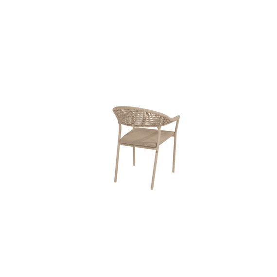 4 Seasons Sienna Stapelstoel Rope Latte Met Kussen