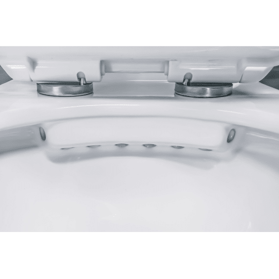 Aloni Pro Hangtoilet - Randloos - Met Zitting - 35,5x41x54.5cm - Glanzend Wit