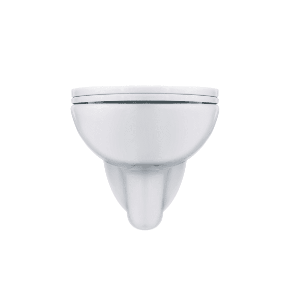 Aloni Pro Hangtoilet - Randloos - Met Zitting - 35,5x41x54.5cm - Glanzend Wit