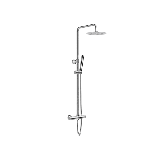 Aloni Optima Ronde Regendoucheset - Theromsatisch - Opbouw - Chroom