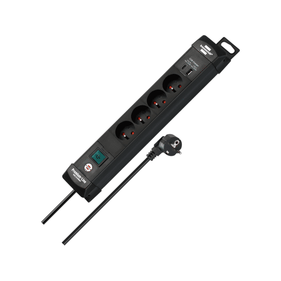 Premium-line Stekkerblok Met Usb A En Usb C 4-voudig 1,8m