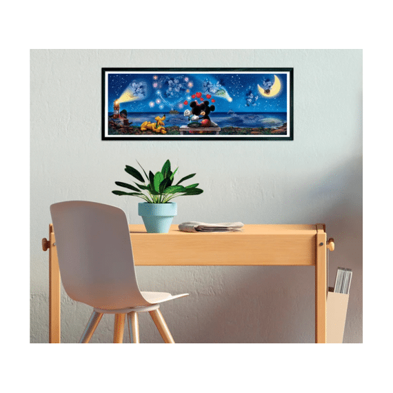 Clementoni Puzzel 1000 Stuks Panorama Mickey En Minnie Mouse