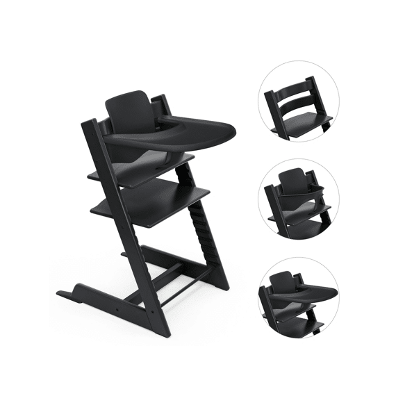 Stokke Tripp Trapp Bundel Eestoel - Babyset 2 - Tablet Black