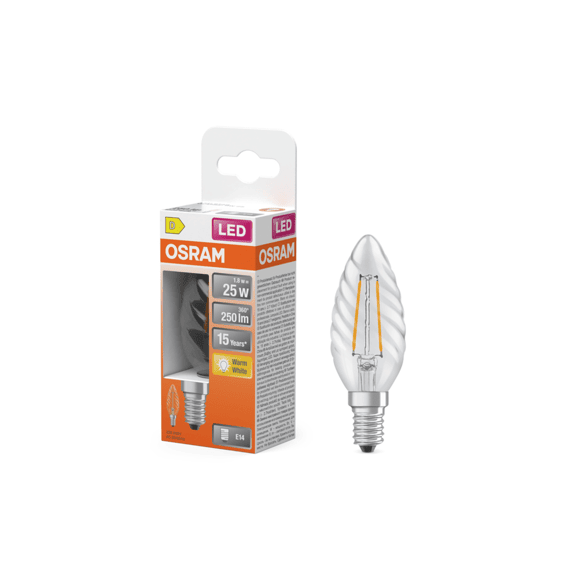 Osram Led Star Classic Bw 25 Filament Non-dim 1.8w/827 E14