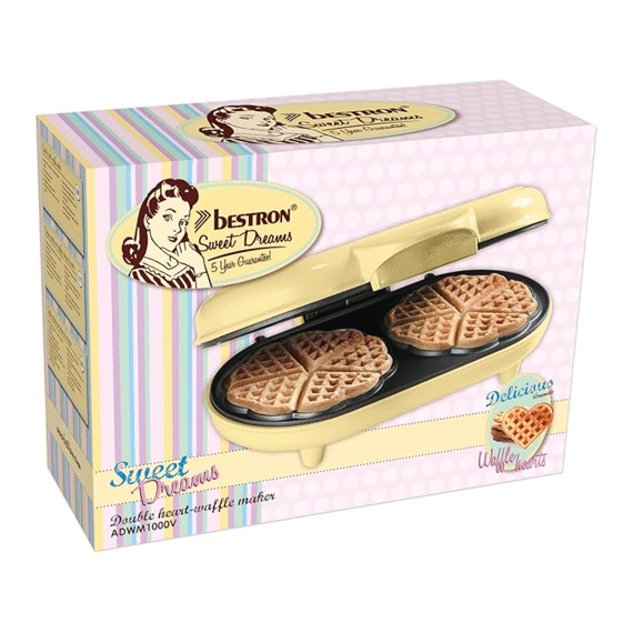 Bestron Wafelijzer Dubbel Sweet Dreams